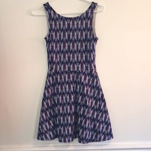 Divided fit and flare dress